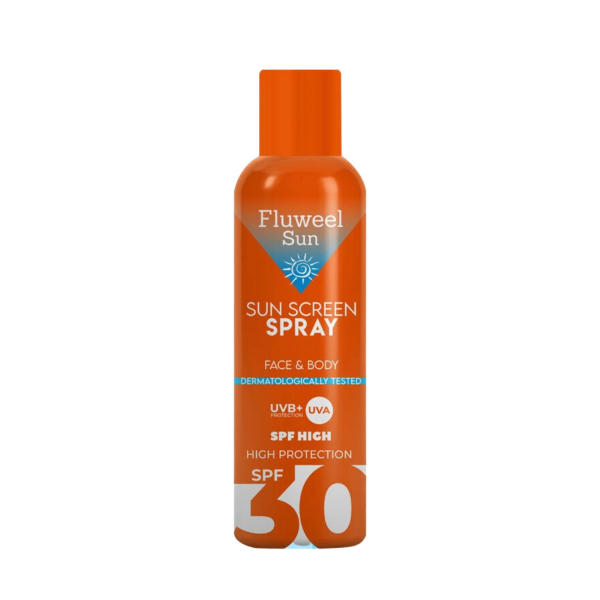 Fluweel Aerosol Sun Screen Güneş Koruyucu Transparan Sprey 30 Spf 200 Ml