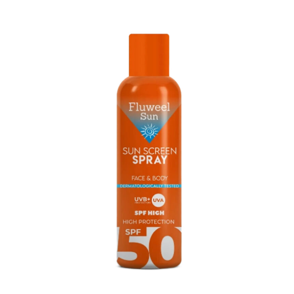 Fluweel Aerosol Sun Screen Güneş Koruyucu Transparan Sprey 50 Spf 200 Ml