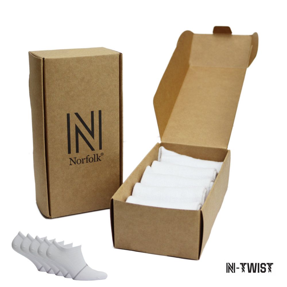 Fresh N-Twist Premium Bambu ve Pamuklu Günlük Spor Çorap Beyaz 5 Çift - Kraft Kutu - 3