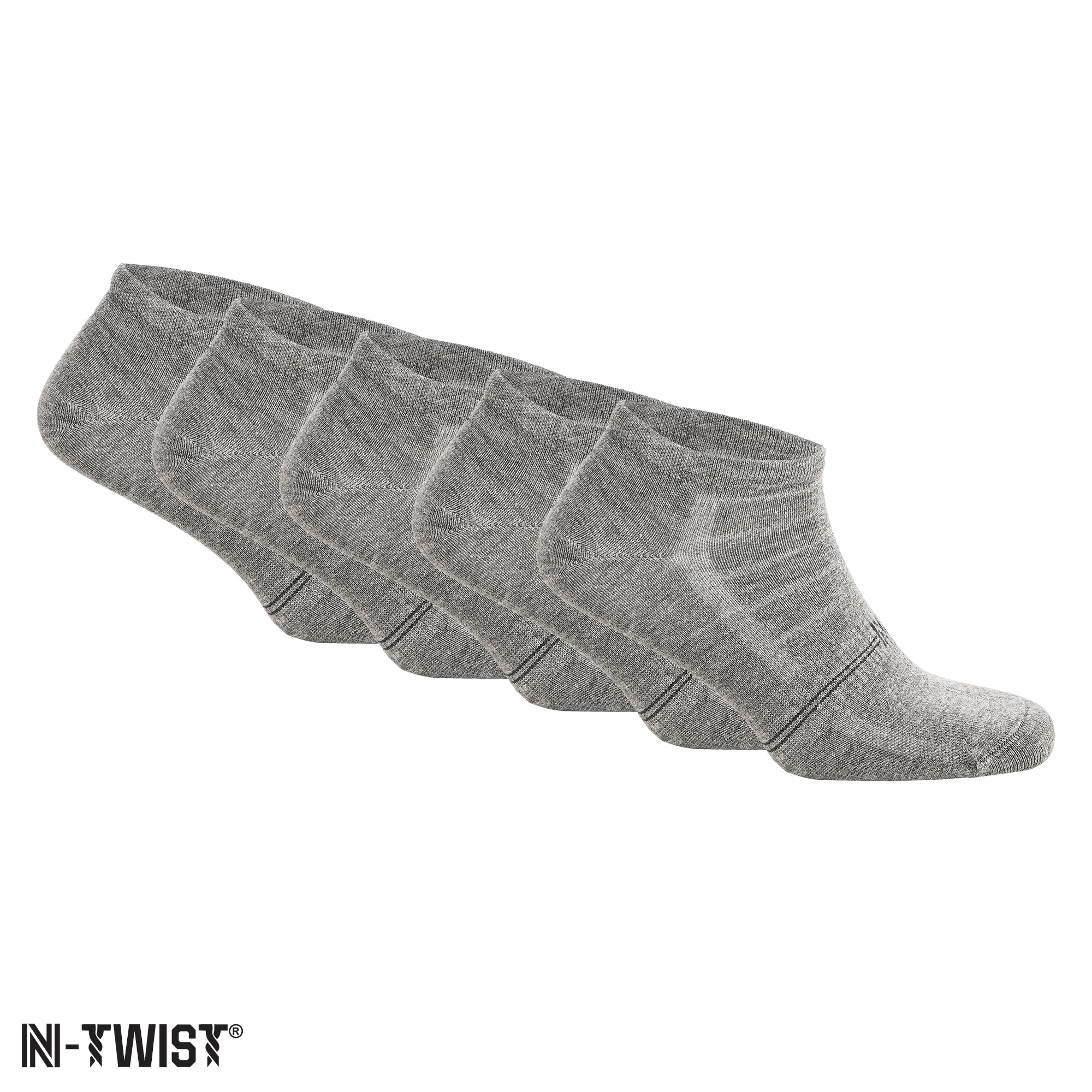 Fresh N-Twist Premium Bambu ve Pamuklu Günlük Spor Çorap Gri 5 Çift - Kraft Kutu