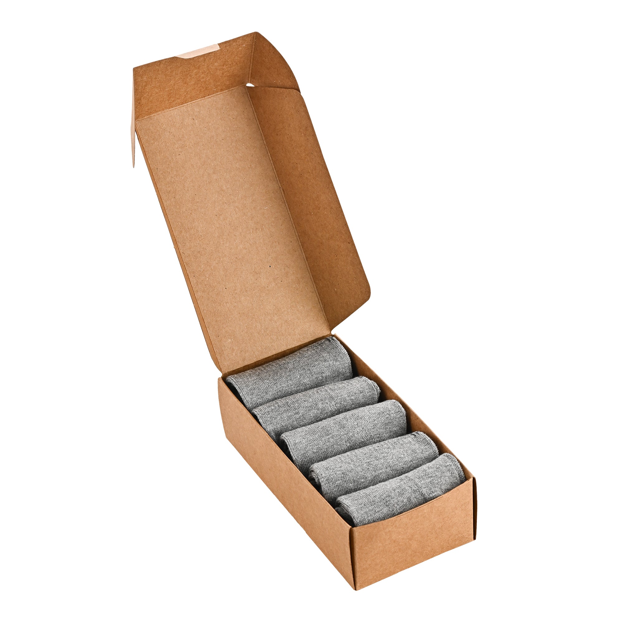 Fresh N-Twist Premium Bambu ve Pamuklu Günlük Spor Çorap Gri 5 Çift - Kraft Kutu - 3