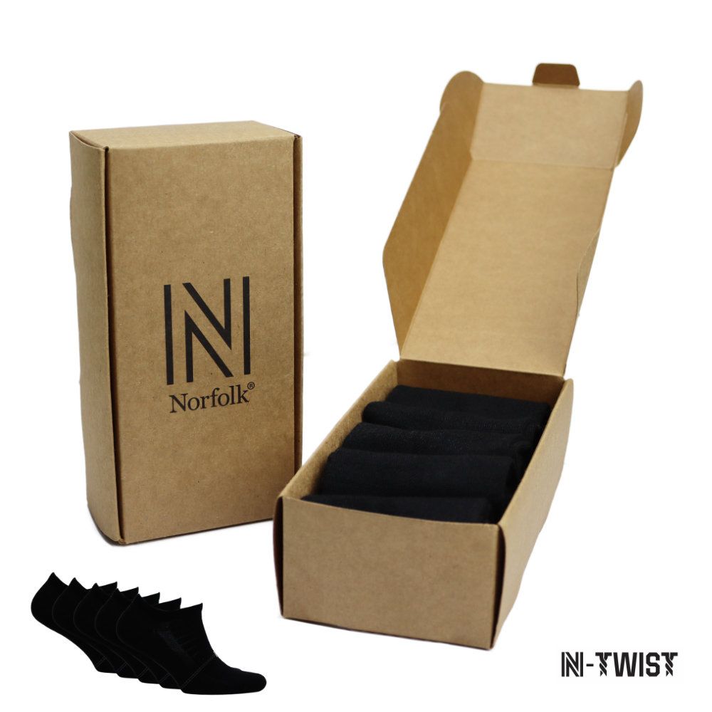 Fresh N-Twist Premium Bambu ve Pamuklu Günlük Spor Çorap Siyah 5 Çift - Kraft Kutu - 4