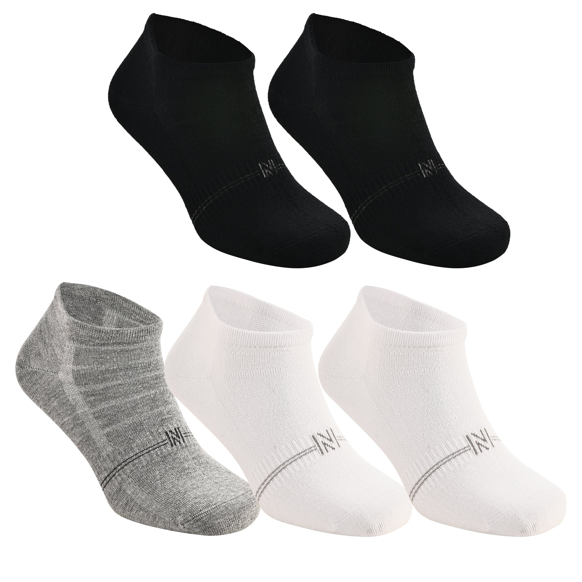 Fresh N-Twist Premium Bambu ve Pamuklu Günlük Spor Çorap Siyah/Beyaz/Gri 5 Çift - Kraft Kutu - 3