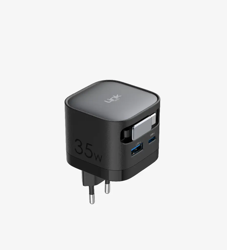G855 Premium 35W 2-Port Type-C Cable GaN Charging Adapter - 3