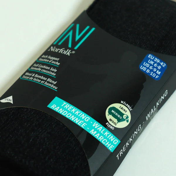 Gabby Merinos Yünü ve Bambu Tam Yastıklı Termal Outdoor Çorabı Koyu Siyah - 3