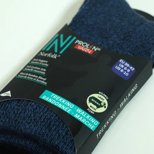 Gabby Merinos Yünü ve Bambu Tam Yastıklı Termal Outdoor Çorabı Mavi - 3