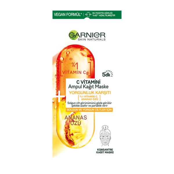 Garnier C Vitamini Ampul Kağıt Maske
