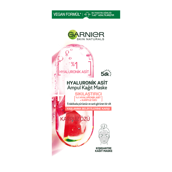 Garnier Hyaluronik Asit Sıkılaştırıcı Ampul Kağıt Maske
