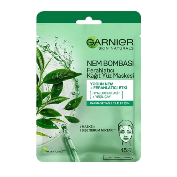 Garnier Nem Bombası Ferahlatıcı Kağıt Yüz Maskesi