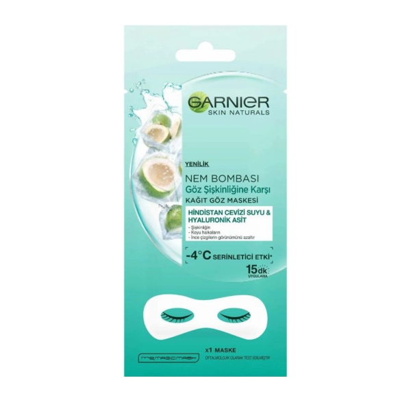 Garnier Nem Bombası Göz Şişkinliğine Karşı Kağıt Göz Maskesi