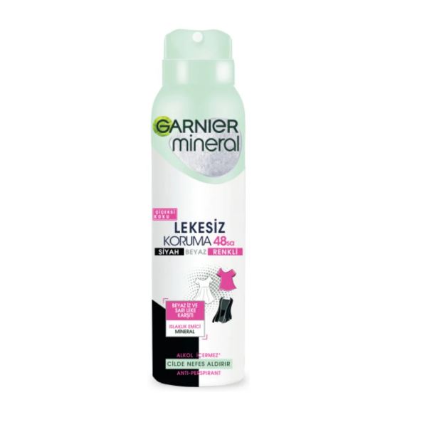 Garnier Woman Mineral Lekesiz Koruma Sprey Deodorant 150 Ml