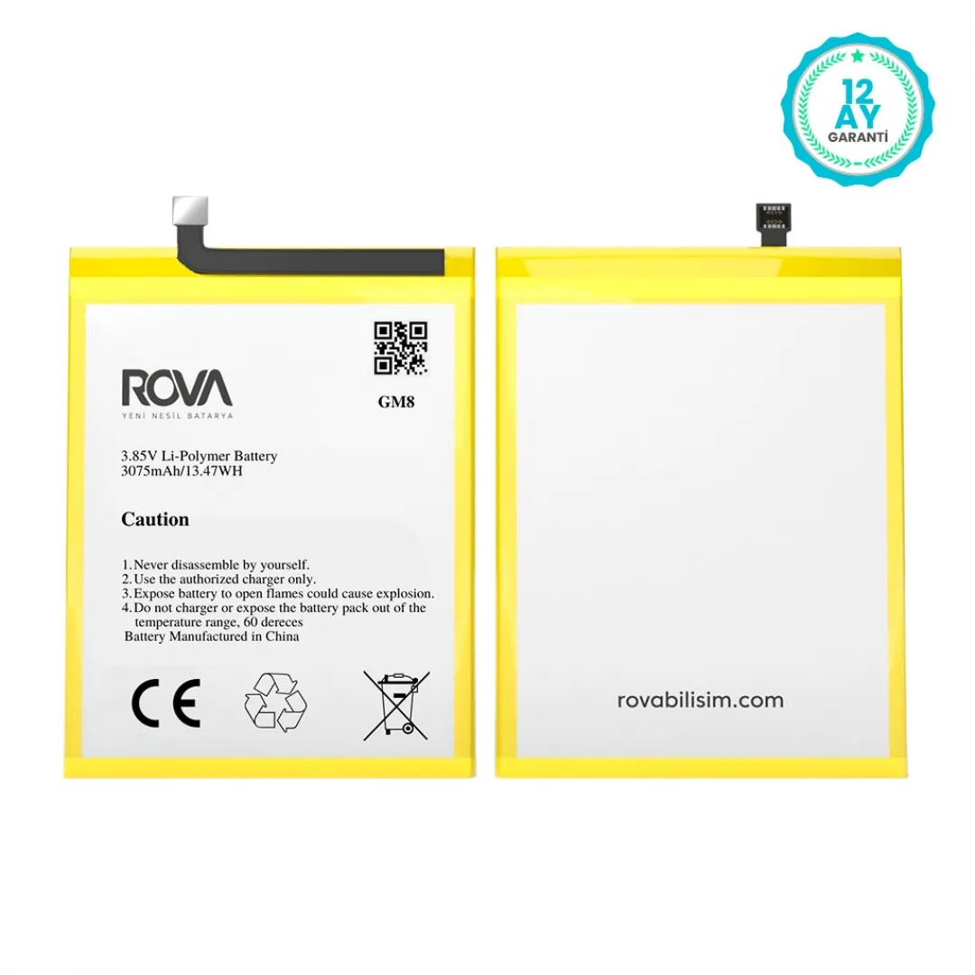 Rova General Mobile GM 8 Batarya Pil 3000 mAh - 3