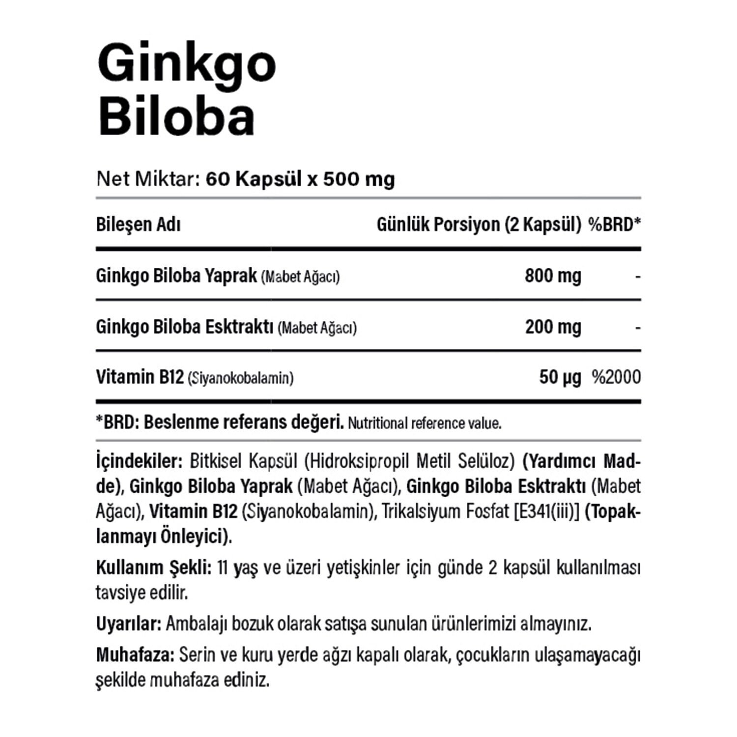 Ginkgo Biloba 60 Kapsül - 2