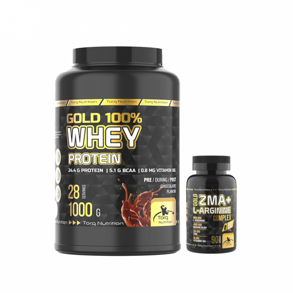 GOLD %100 Whey Protein Tozu 1000 G + ZMA L-Arginine 90 Kapsül