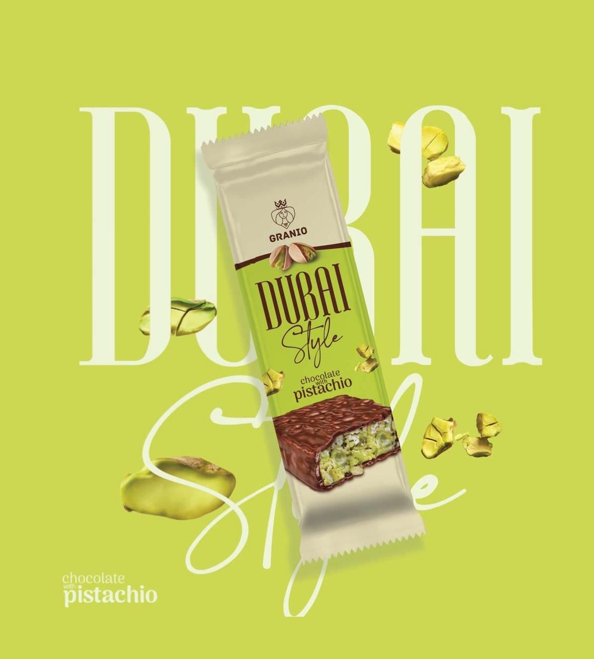 Granio Dubai Style Bar 40 gr x 24 Adet Antep Fıstıklı & Kadayıflı - 2