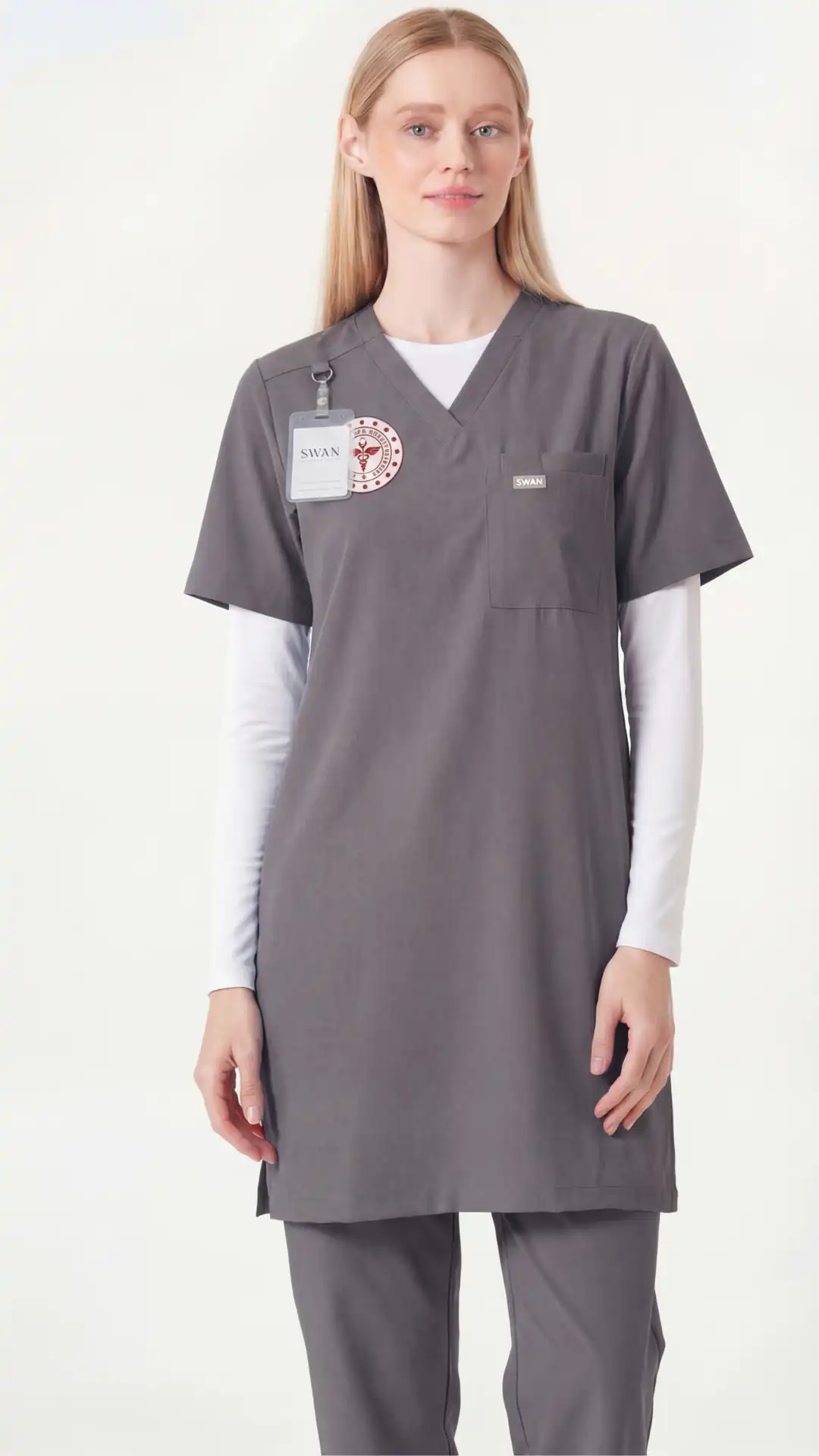 GRİ TEKNİK HİZMETLER PERSONELİ TESETTÜR ÜST ÜNİFORMA