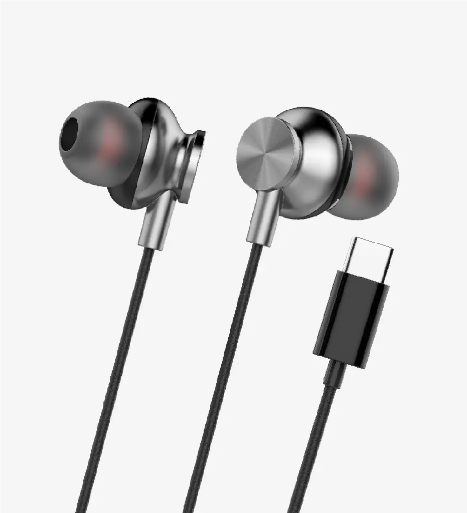 H341 Type-C Wired Earphones with Microphone Package - 4