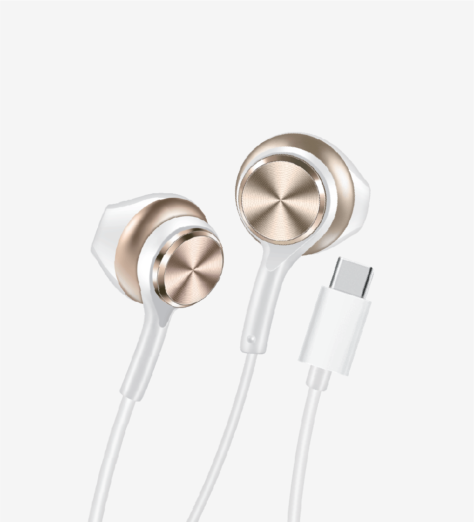 H75 Type-C with Microphone High Bass in-Ear Cable Earphone