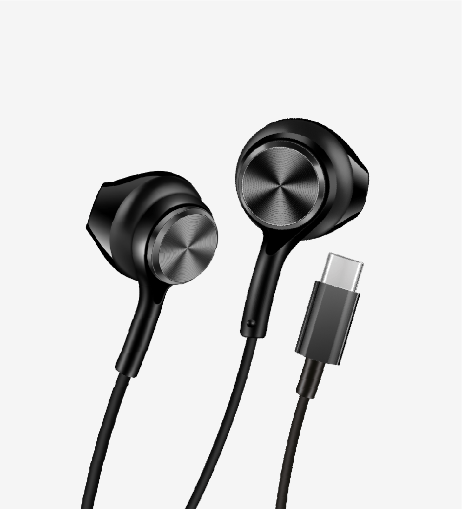 H75 Type-C with Microphone High Bass in-Ear Cable Earphone Package - 3