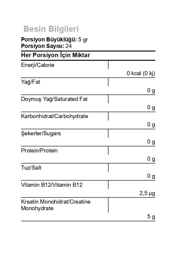 Hardline Kreatin Mikronize 120 gr - 2