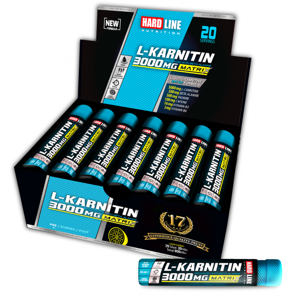 Hardline L-Karnitin Matrix 3000 mg 20 Shot - 3