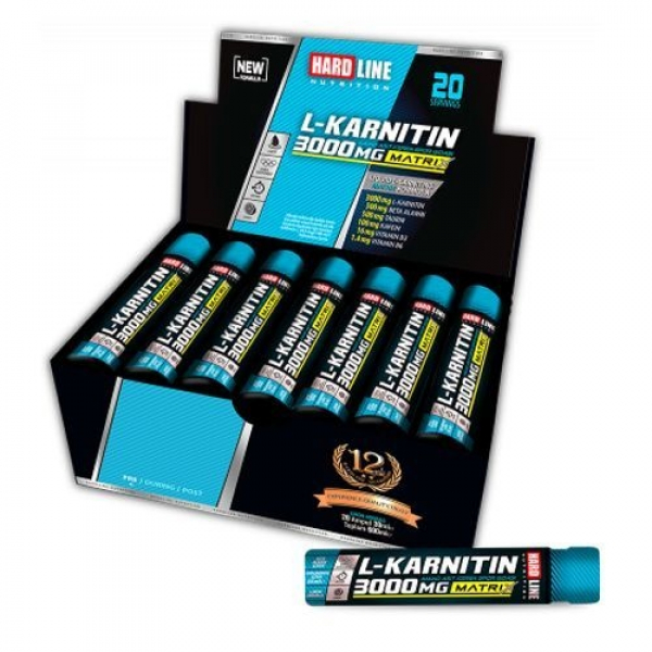 Hardline L-Karnitin Matrix 3000 Mg Şeftali 20 Ampul