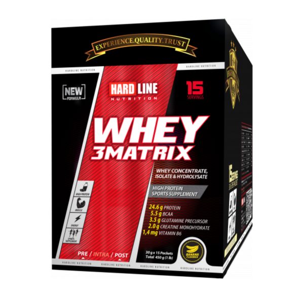 Hardline Whey 3Matrix 30 Gr 15 Adet Muz 450 Gr