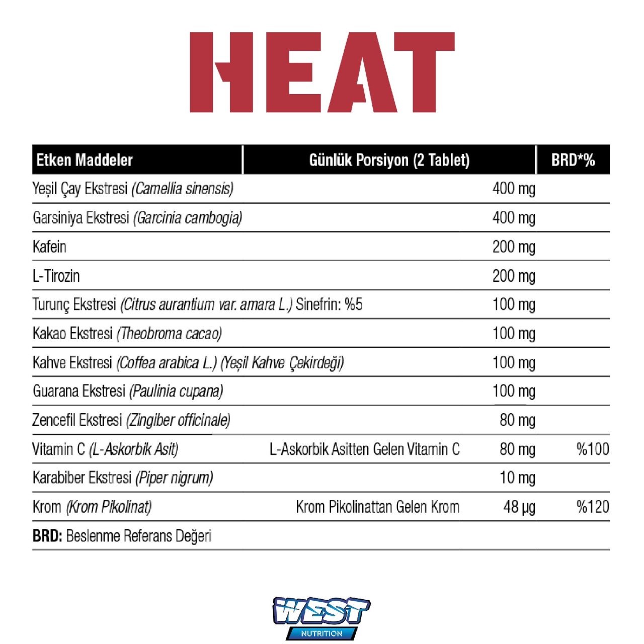 Heat Yeşil Çay Ekstresi - Garsiniya Ekstresi Kompleks 120 Tablet x 1250 mg - 2