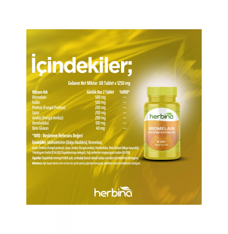Herbina Bromelain 60 Tablet - 2