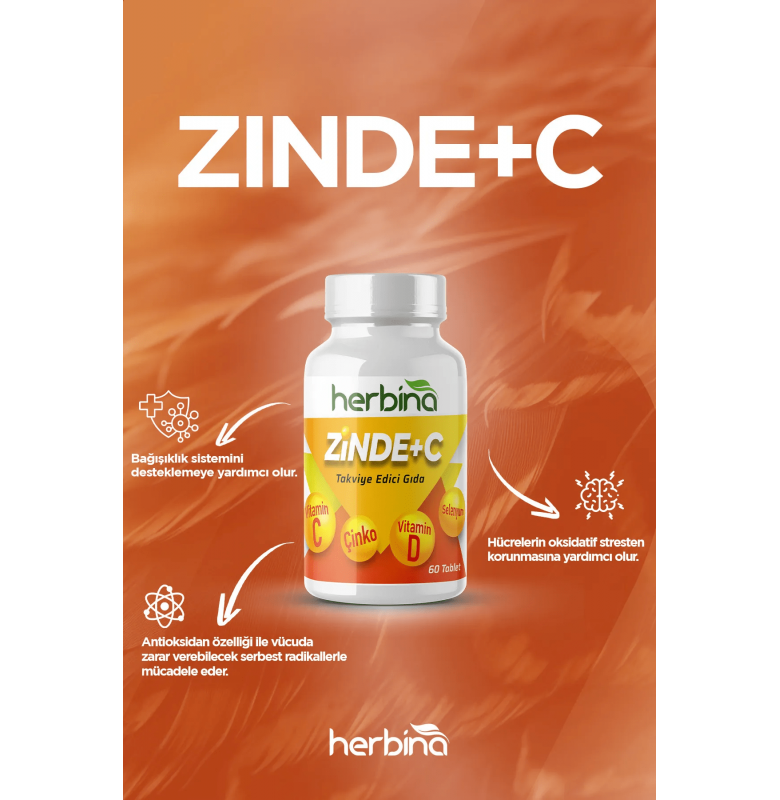 Herbina Zinde+C 60 Tablet - 3