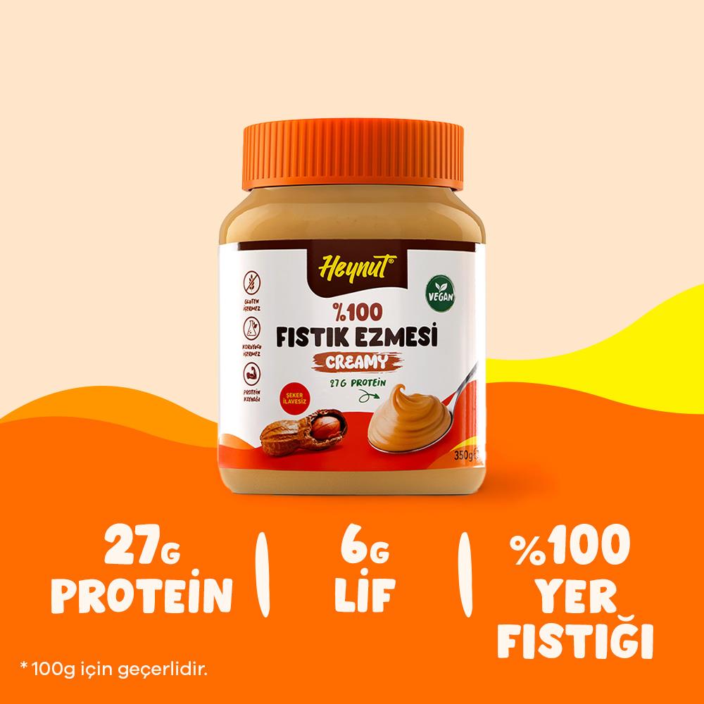 HeynuT %100 Fıstık Ezmesi (Akışkan) 350g - 6