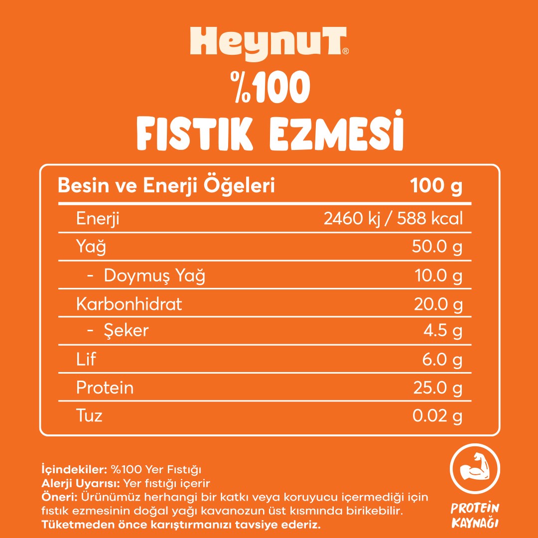 HeynuT %100 Fıstık Ezmesi (Akışkan) 800g - 7