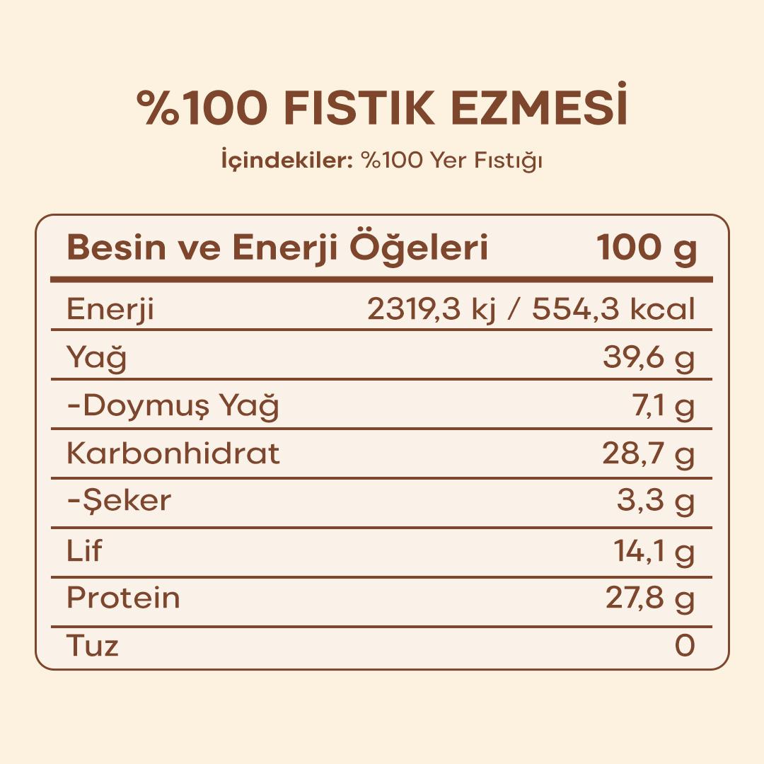 HeynuT %100 Fıstık Ezmesi (Klasik) 330g x 3 Adet - 4