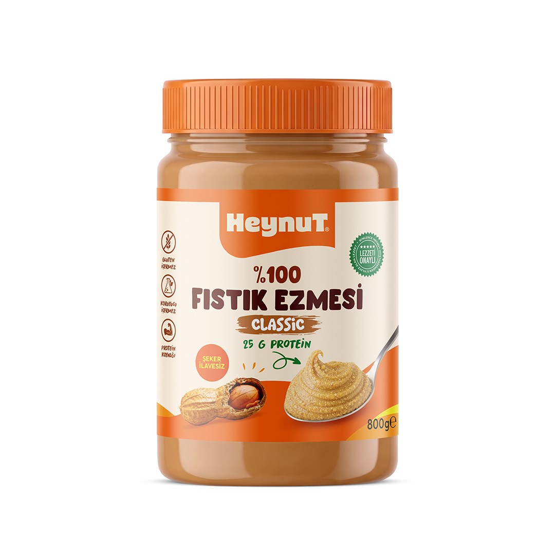 HeynuT %100 Fıstık Ezmesi (Klasik) 800g