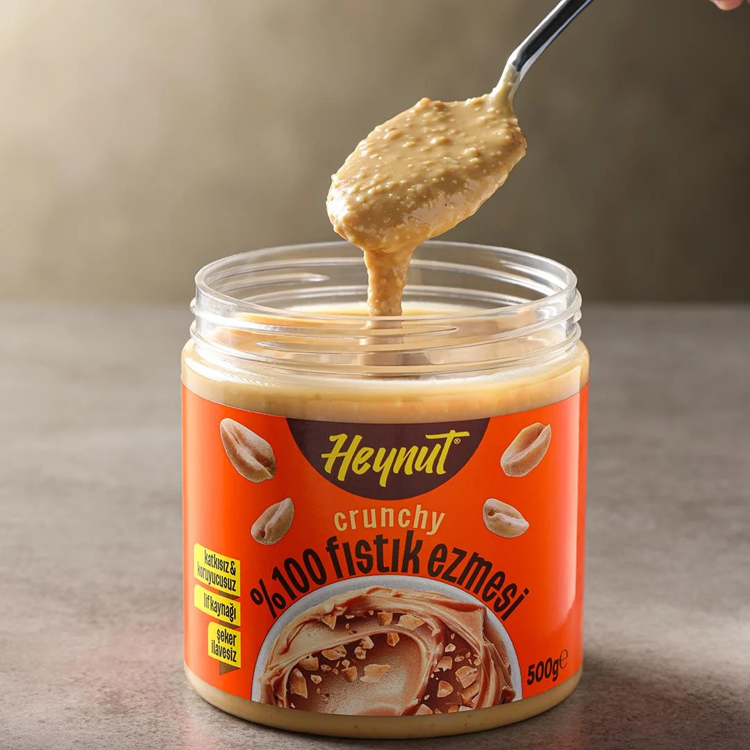 HeynuT %100 Fıstık Ezmesi (Parçacıklı) 500g