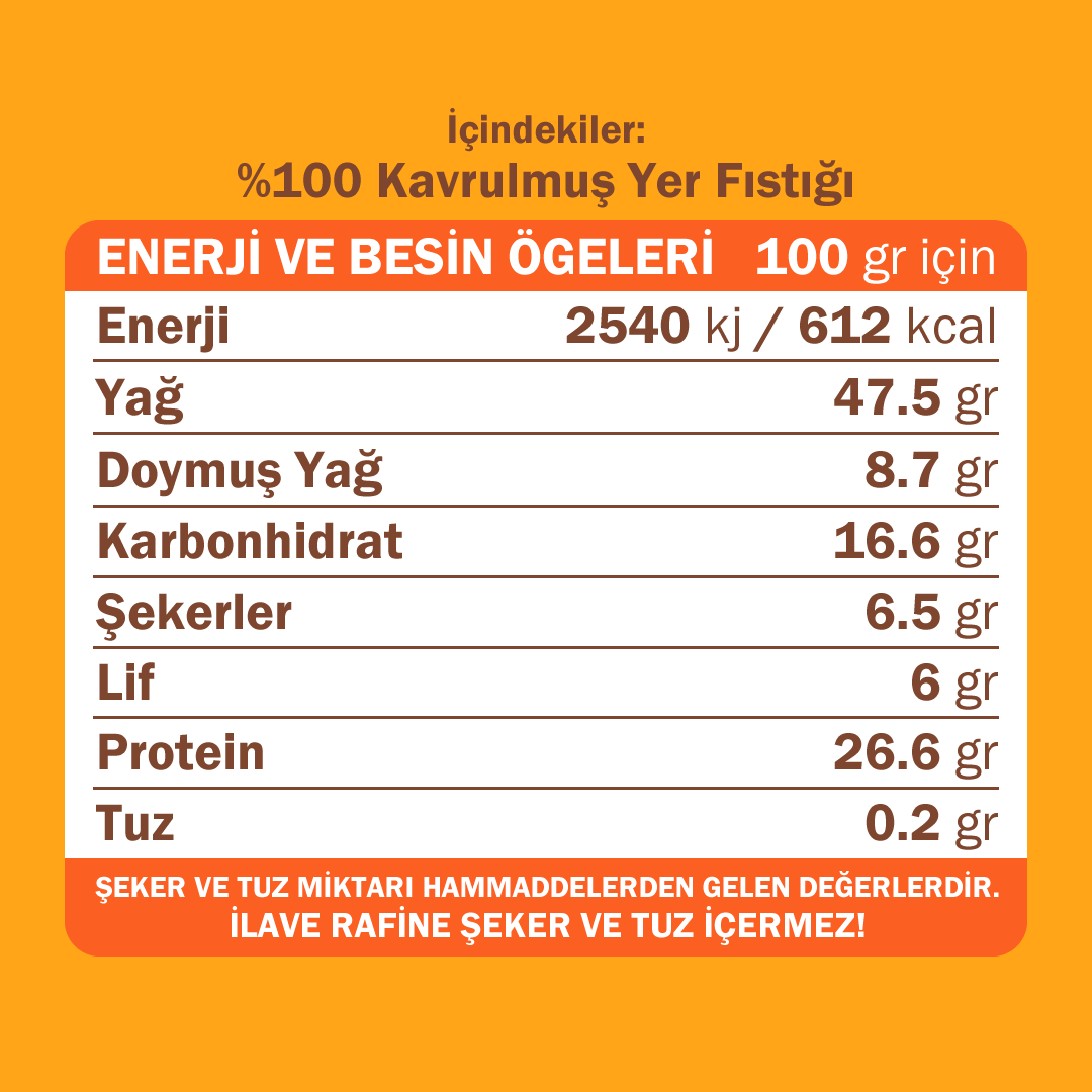 HeynuT %100 Fıstık Ezmesi (Parçacıklı) 500g - 4