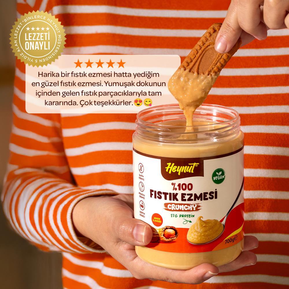 HeynuT %100 Fıstık Ezmesi (Parçacıklı) 800g - 3