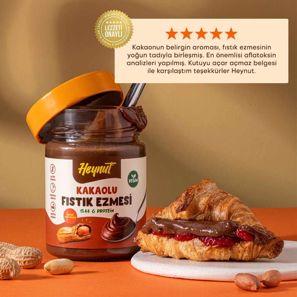 HeynuT Kakaolu Fıstık Ezmesi 320g x 3 Adet - 2