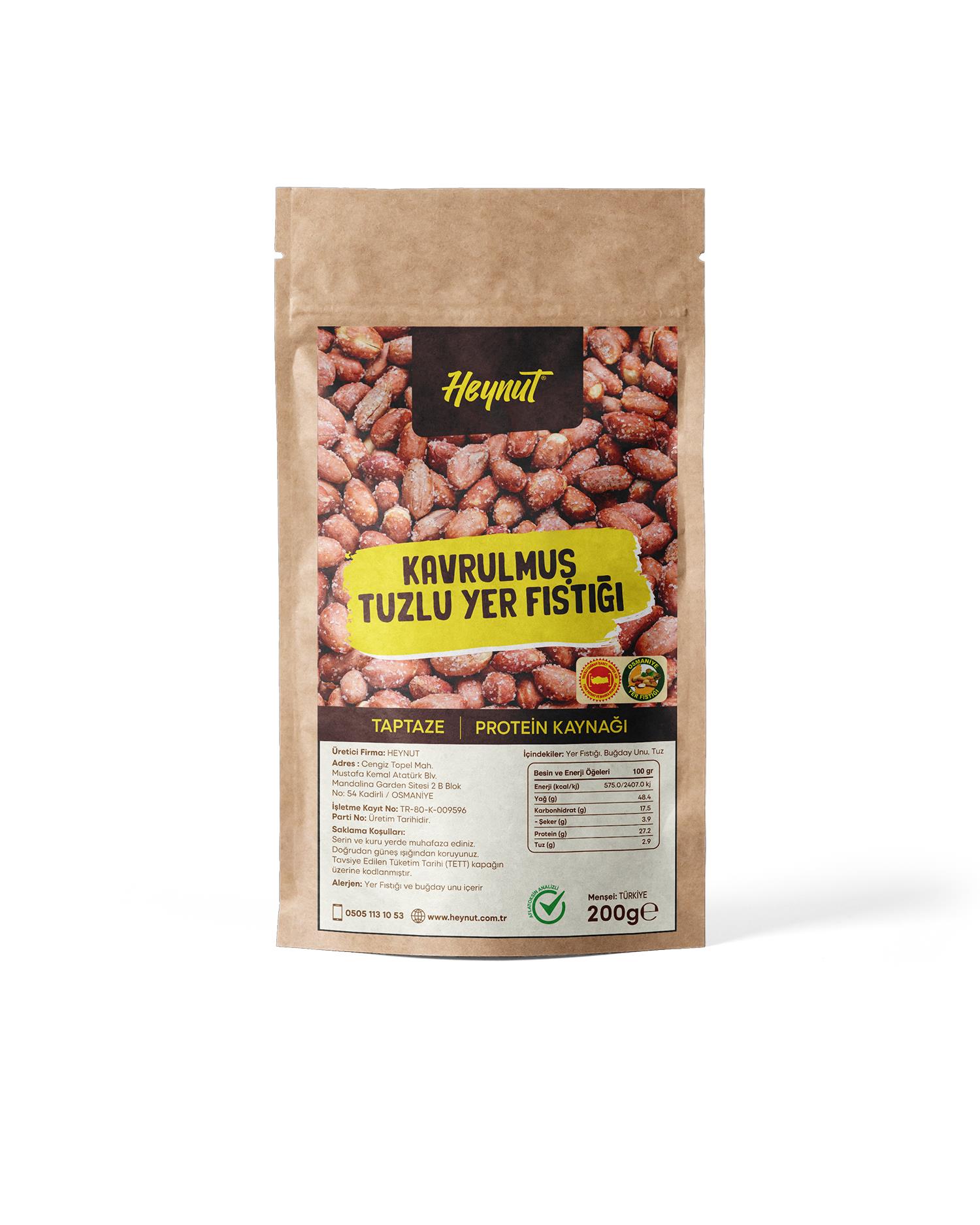 HeynuT Kavrulmuş Tuzlu Fıstık 200g