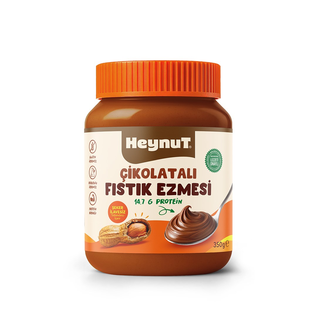 HeynuT Şeker ilavesiz Çikolatalı Fıstık Ezmesi 350g