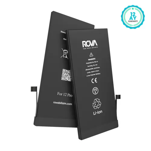 Rova iPhone 12 Pro Yüksek Kapasiteli Batarya Pil 3300 mAh