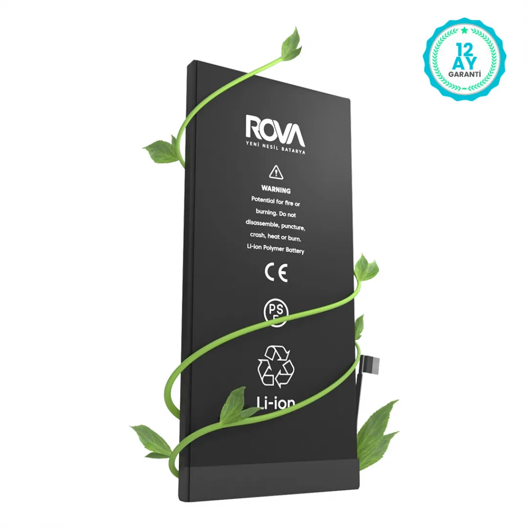 Rova iPhone 12 Pro Yüksek Kapasiteli Batarya Pil 3300 mAh - 4