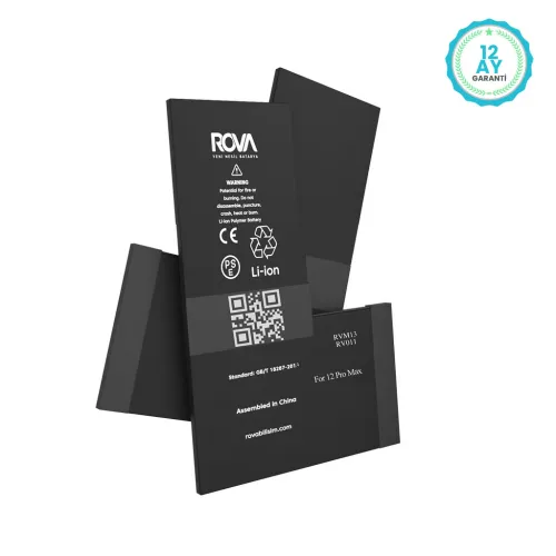 Rova iPhone 12 Pro Max Yüksek Kapasiteli Batarya Pil 4200 mAh