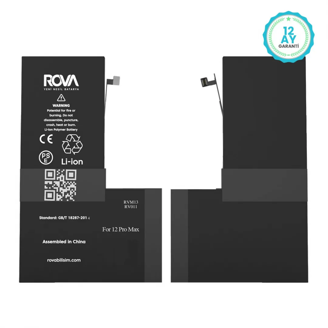 Rova iPhone 13 Pro Max Yüksek Kapasiteli Batarya Pil 4700 mAh - 3
