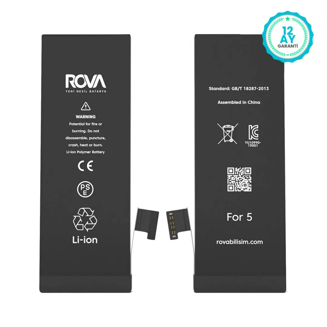 Rova iPhone 5 Yüksek Kapasiteli Batarya Pil 2010 mAh - 3