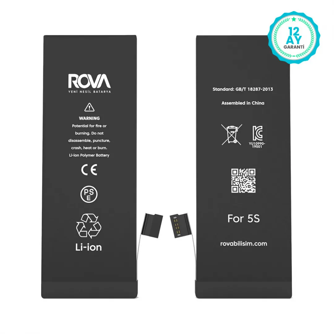 Rova iPhone 5C Yüksek Kapasiteli Batarya Pil 2000 mAh - 3