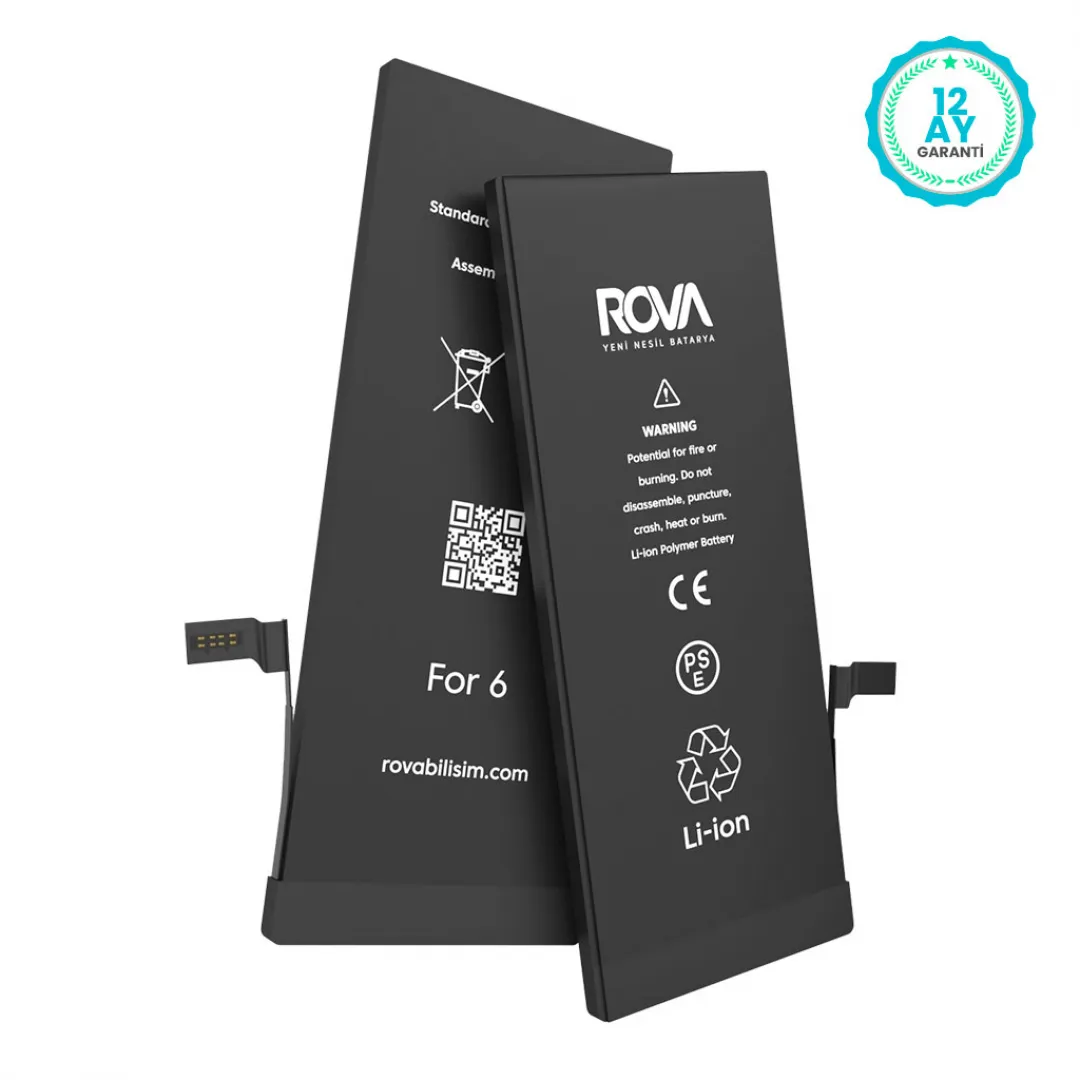 Rova iPhone 6 Yüksek Kapasiteli Batarya Pil 2320 mAh - 2