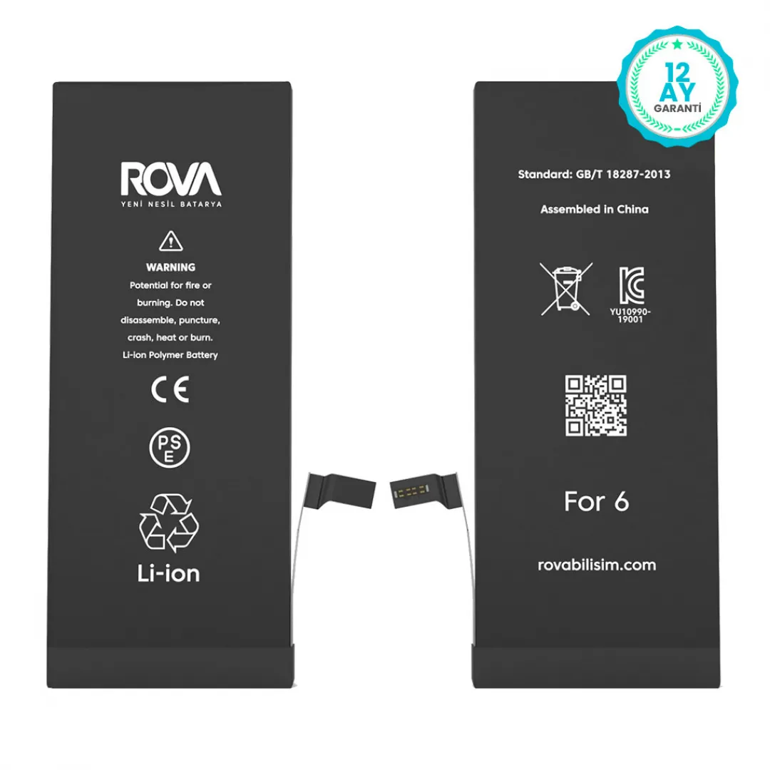 Rova iPhone 6 Yüksek Kapasiteli Batarya Pil 2320 mAh - 3