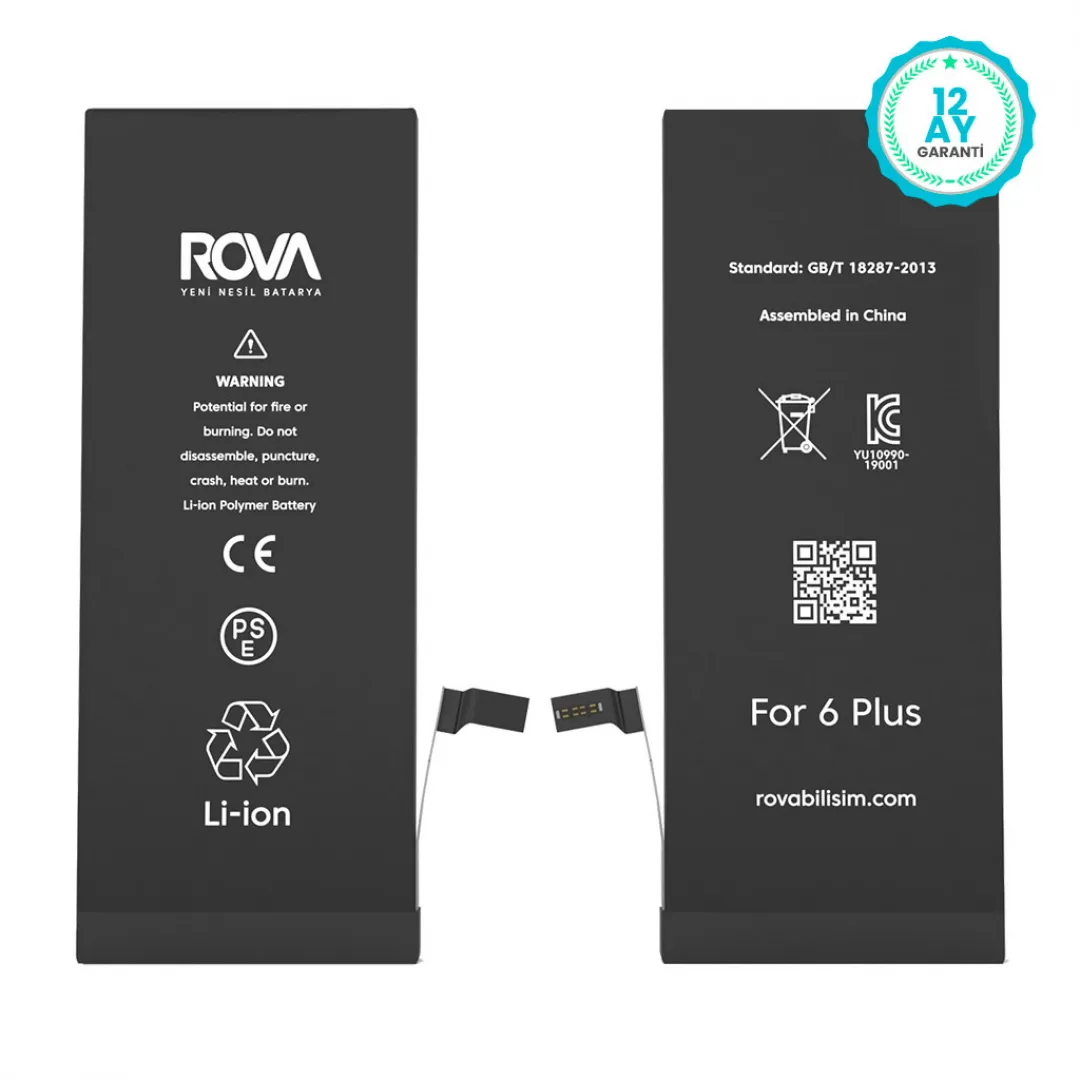 Rova iPhone 6 Plus Yüksek Kapasiteli Batarya Pil 3810 mAh - 3