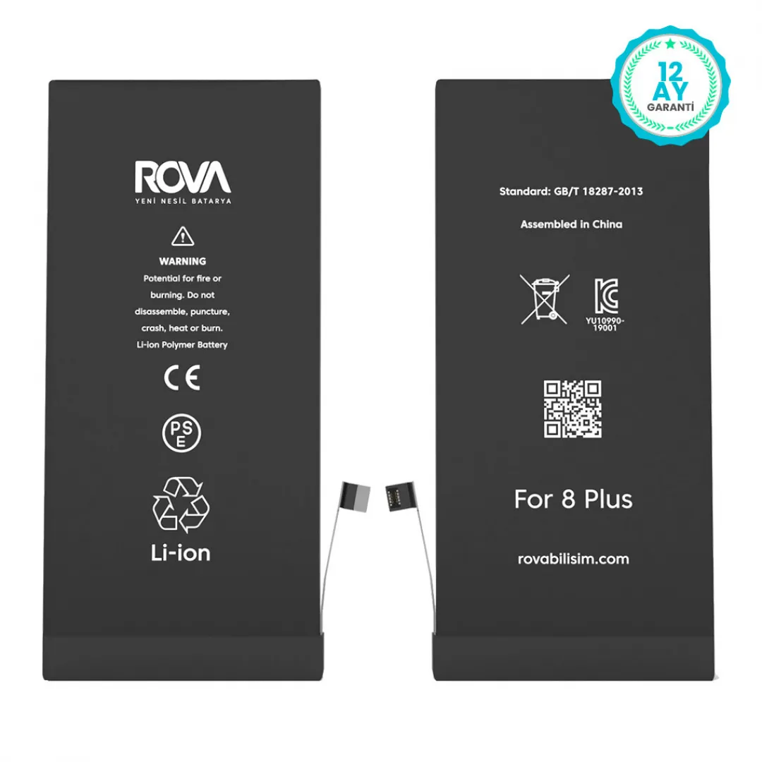 Rova iPhone 8 Plus Yüksek Kapasiteli Batarya Pil 3400 mAh - 3